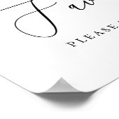 Poster Simple calligraphie Noces rustiques Faveurs Signer (Coin)