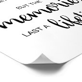 Poster Simple calligraphie noire Hangover & Memories Sign (Coin)