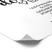 Poster Simple calligraphie noire Panneau barre de donut (Coin)