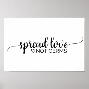 Poster Simple calligraphie noire : Répandez l'amour, pas