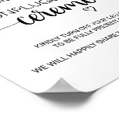 Poster Simple calligraphie noire Signal de cérémonie débr (Coin)