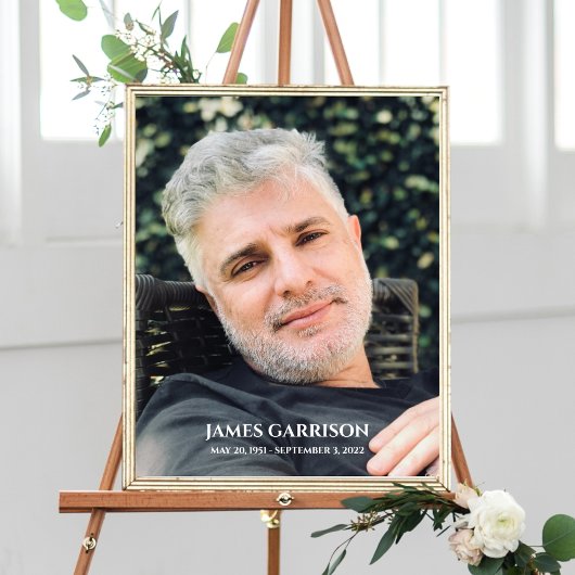 Poster Simple Célébration de la Vie avec Photo Souvenir