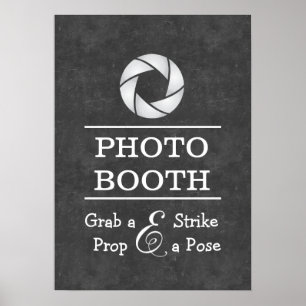 Poster Simple Chalkboard Photobooth Sign