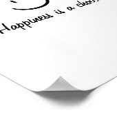 Poster Simple citation de bonheur inspirationnel en noir  (Coin)