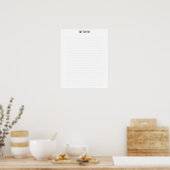 Poster Simple Clean Minimalist Dotted Lines personnalise (Cuisine)