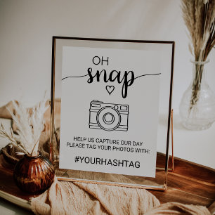 Poster Simple clic noir Oh Snap Sign