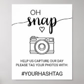 Poster Simple clic noir Oh Snap Sign (Devant)