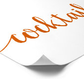 Poster Simple Cocktails | File Orange Any Event Bar Sign (Coin)