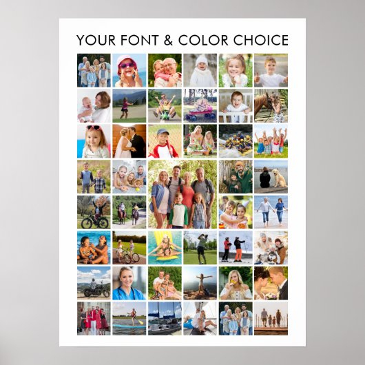 Poster Simple Collage de 45 Photos sur mesure (Devant)