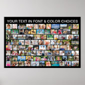Poster Simple Collage photo 88 Couleur personnalisée (Devant)