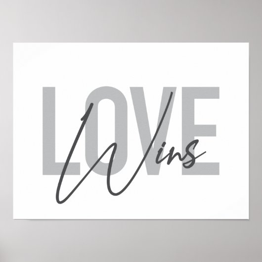 Poster Simple, cool, urbain, tendance, moderne L'amour ga (Devant)