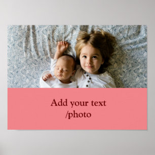Poster Simple couleur minimale ajouter votre nom image de