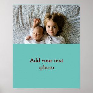 Poster Simple couleur minimale ajouter votre nom image de