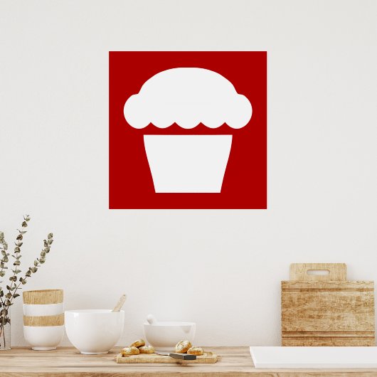 Poster simple cupcake (Cuisine)