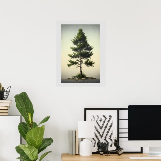 Poster simple de pin (Bureau à domicile)