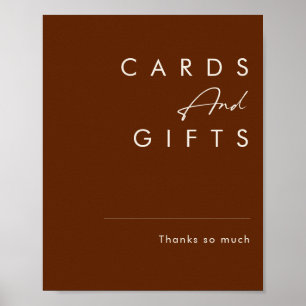 Poster Simple Desert   Dark Cinnamon Cards and Gifts Sign