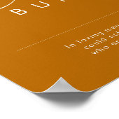 Poster Simple Desert | Orange Brûlé Cette bougie brûle (Coin)