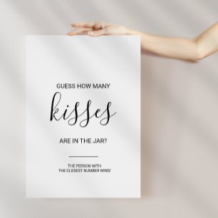 Poster Simple Devis Combien De Baisers Fête des mariées J