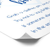 Poster Simple Dont Dites Bébé | Jeu de douche bleu clair (Coin)