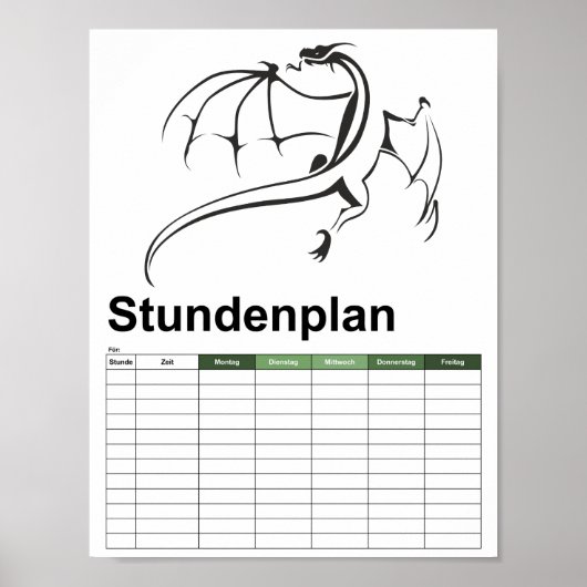 Poster Simple Dragon Volant (Devant)