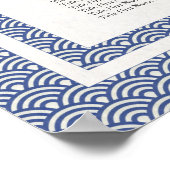 Poster Simple Elegant Bleu+Blanc Seigaiha Seigaiha (Coin)