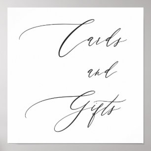 Poster Simple Elegant Calligraphy Wedding Cards & Gifts