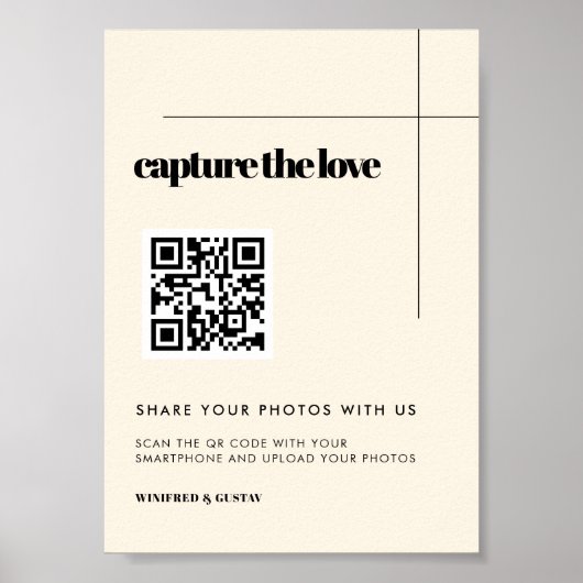 Poster Simple, élégant et chic Captez le signe d'amour (Devant)