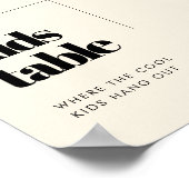 Poster Simple, élégant et chic mariage Panneau de table E (Coin)