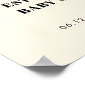 Poster Simple, élégant et chic Oh Baby Welcome (Coin)