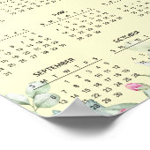 Poster Simple Elegant Floral Botanical 2026 Calendar |  (Coin)
