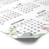 Poster Simple Elegant Floral Botanical 2026 Calendar |  (Coin)