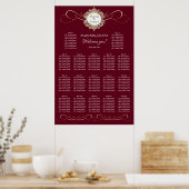 Poster Simple Elegant Gold Swirl Black Mariage assis Po (Cuisine)