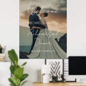 Poster Simple Élégant Le Dîner de Répétition La Veille  (Bureau à domicile)