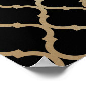 Poster Simple Elegant Moderne Or Motif marocain | (Coin)