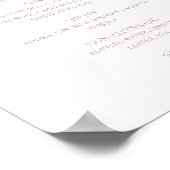 Poster Simple Elegant Rose Gold Mariage Boissons Menu Sig (Coin)