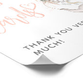 Poster Simple Elephant & Balloon Baby shower Card cadeau (Coin)