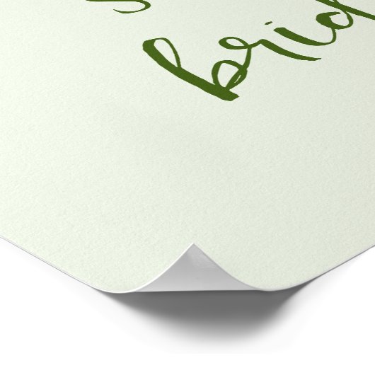 Poster Simple Elle A Trouvé Sa Fête des mariées Parfaite  (Coin)