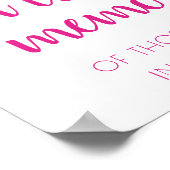 Poster Simple En Souvenir | Mémorial Rose Chaud (Coin)