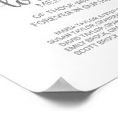 Poster Simple enseigne calligraphique argentée en souveni (Coin)