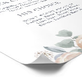 Poster Simple enseigne de boissons florales rustiques (Coin)