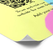 Poster Simple entreprise site web code-barres QR ajouter (Coin)