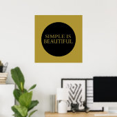 Poster simple est beau (Bureau à domicile)