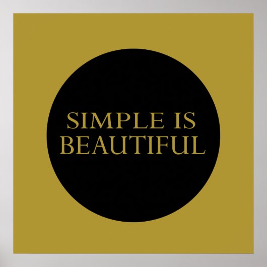 Poster simple est beau (Devant)