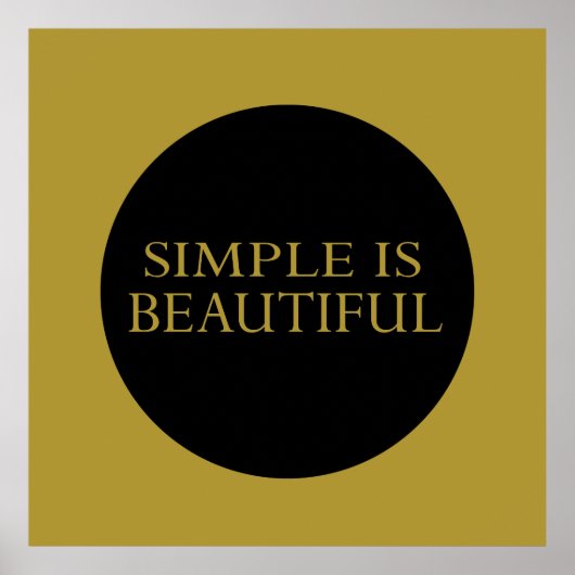 Poster simple est beau (Devant)