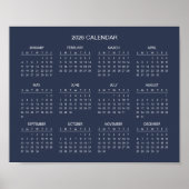 Poster Simple et Élégant Calendrier 2026 |  (Devant)