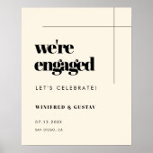 Poster Simple et élégant Nous nous sommes engagés (Devant)