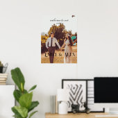 Poster simple et élégant photo Mariage personnalis (Bureau à domicile)