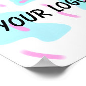 Poster simple et minimal ajouter votre logo aquarelle (Coin)