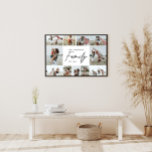 Poster simple et moderne cadeau multi photo famille<br><div class="desc">Écriture moderne élégant minimaliste noir et blanc collage photo collage photo famille décoration maison cadeau. Une façon élégante et audacieuse de montrer vos photos de famille.</div>