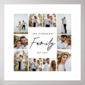 Poster simple et moderne cadeau multi photo famille (Devant)